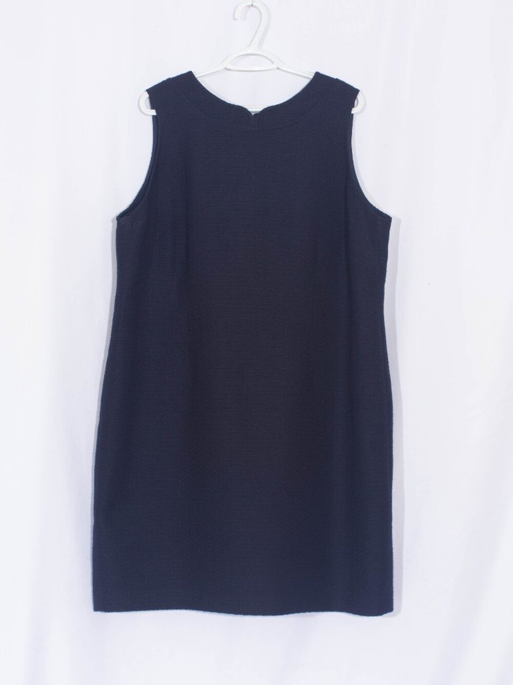 TALBOTS Navy Blue Tweed Sleeveless Shift Dress Size 20WP